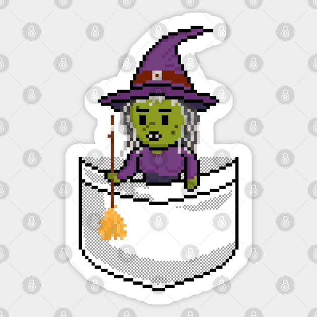 Pixel Pocket Witch Sticker by gkillerb